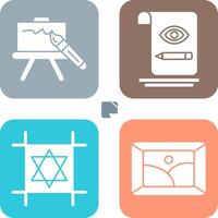 canvas and sketch Icon vector