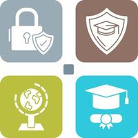 Secure and Education Icon vector