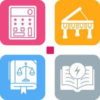 Grand Piano and Calculator Icon vector