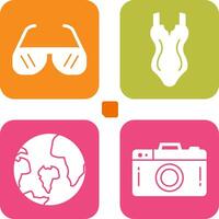 Sun Glasses and Swim Icon vector