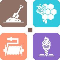 Digging and Honeycomb Icon vector