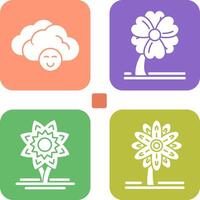 Cloudy and Clover Icon vector