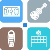 fútbol americano y guitarra icono vector