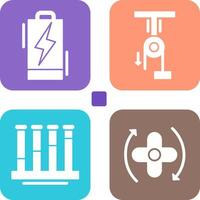 Battery and Pully Icon vector