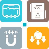 Electrical Circuit and Formula Icon vector