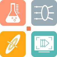 Refraction and beaker Icon vector