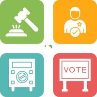 Gavel and Candidate Icon vector