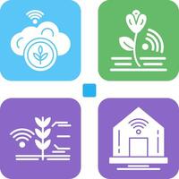 Signal and Flowers Icon vector