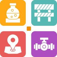 Flask and Barrier Icon vector