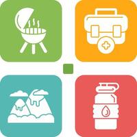 Bbq and First Aid Icon vector