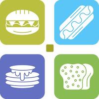 Sandwich and Hotdog Icon vector