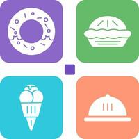 Donut and Pie Icon vector