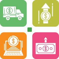 Delivery Truck and Profit Icon vector