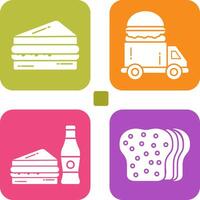 Sandwich and Fast Food Icon vector