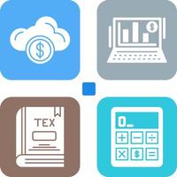 Cloud Computing and Bar Chart Icon vector