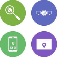 organic search and networks Icon vector