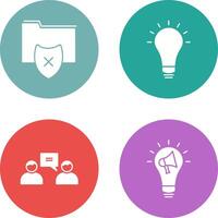 vulnerable folders and innovatives idea Icon vector