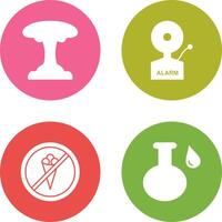 explosion and alarms Icon vector