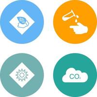 Environment hazard and Corrosive hazard Icon vector