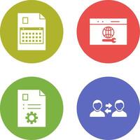 content planning and web support Icon vector