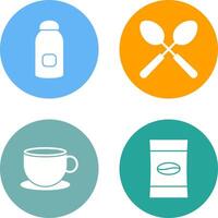 syrup and spoon Icon vector