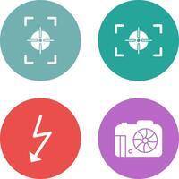 focus vertical and focus horizontal Icon vector