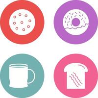 cookie and doughnut Icon vector