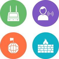 router and signal Icon vector