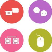 messages and conversation bubbles Icon vector