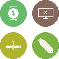 transaction and disconnected network Icon vector