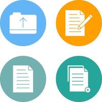 folder and edit document Icon vector