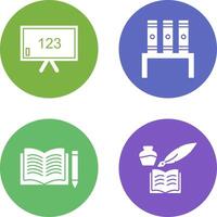 Classroom Board and Bookstand Icon vector