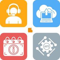 Helpline and backup Icon vector