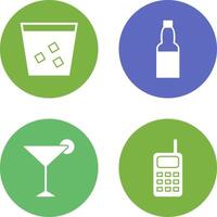 double shot and craft beer Icon vector
