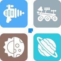 laser gun mars rover Icon vector