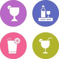 bebidas café y Jerez icono vector