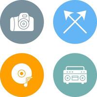 Camera and Arrows Icon vector