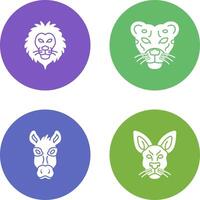 Lion and Cheetah Icon vector