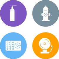 hydrant and oxygen tank Icon vector