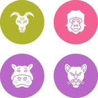 Goat and Gorilla Icon vector