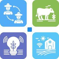 Connect and Cattle Icon vector