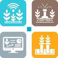 Wheat and Sprinkler Icon vector