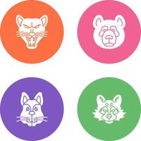 Wolf and Panda Icon vector