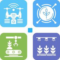 Analytics and Drone Icon vector