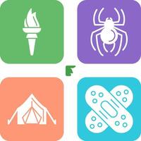 Torch and Spider Icon vector