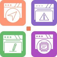 Navigation and Alert Icon vector