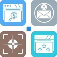 Magnifying Glass and Email Icon vector