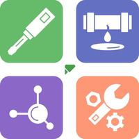 Screwdriver and Leak Icon vector