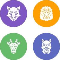 Sheep and Boar Icon vector