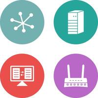 Internet and Server Network Icon vector